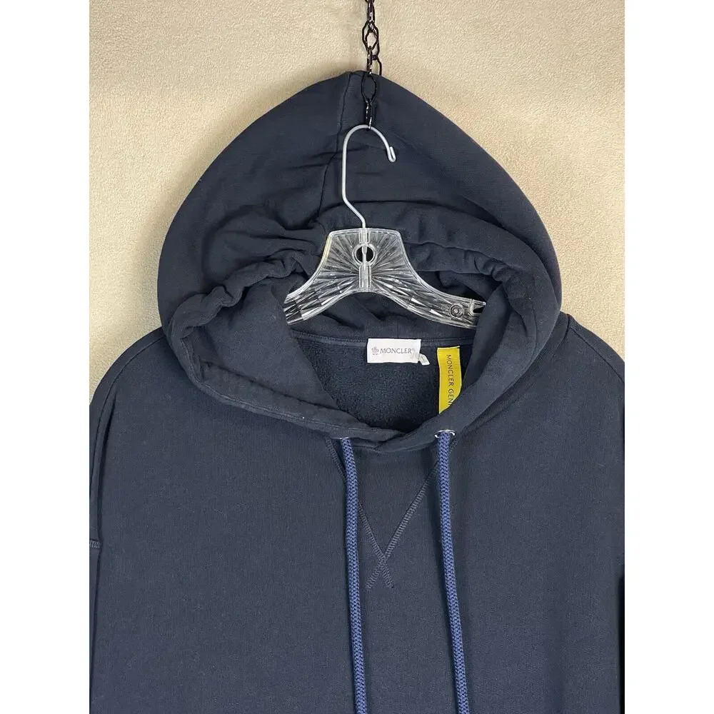 Moncler Hoodie Mens Large Blue JW Anderson‎ Designer Pullover Sweater Adult